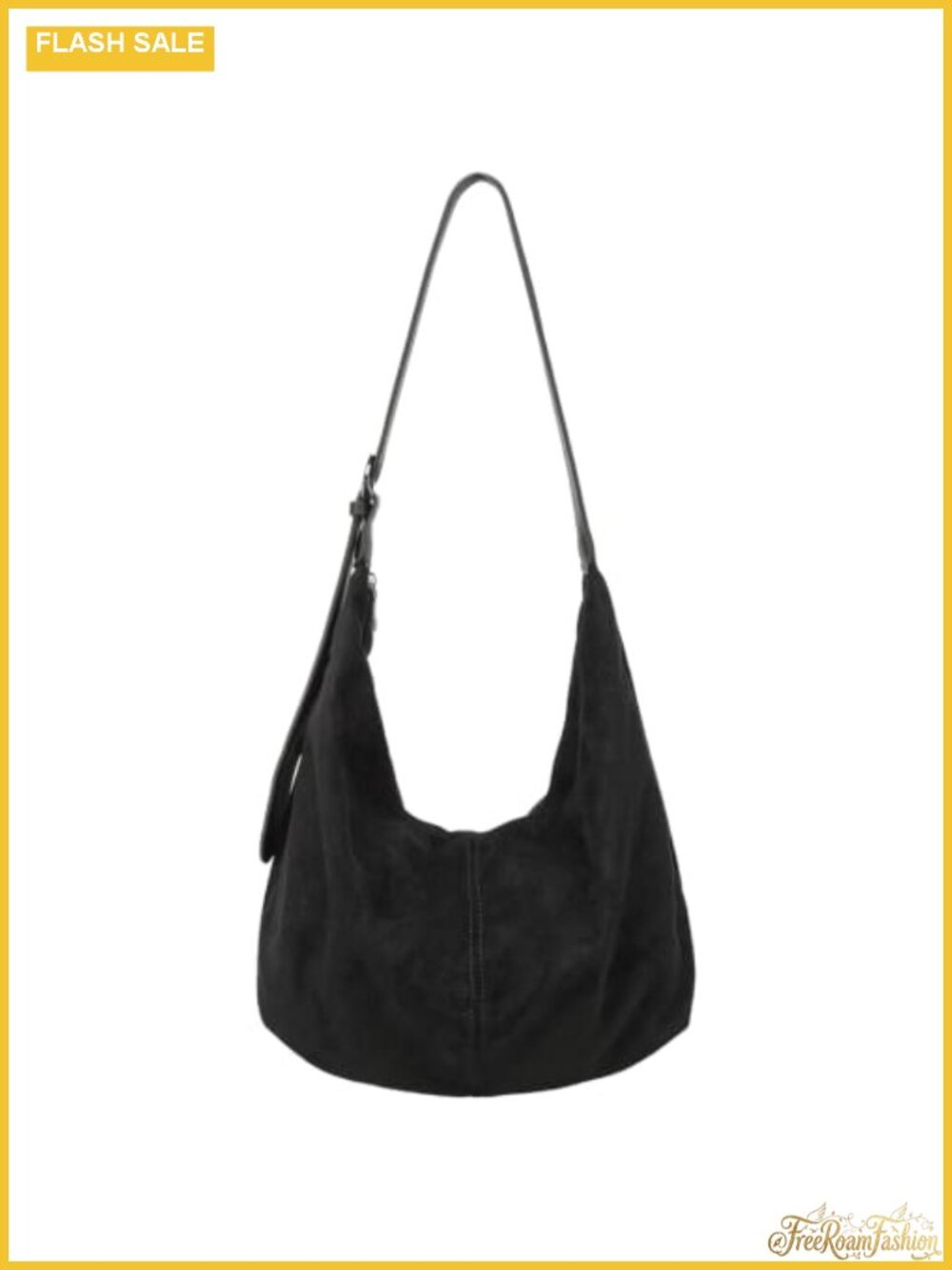 Faux Suede Hobo Bag Women Slouchy Shoulder Crossbody Tote Purse